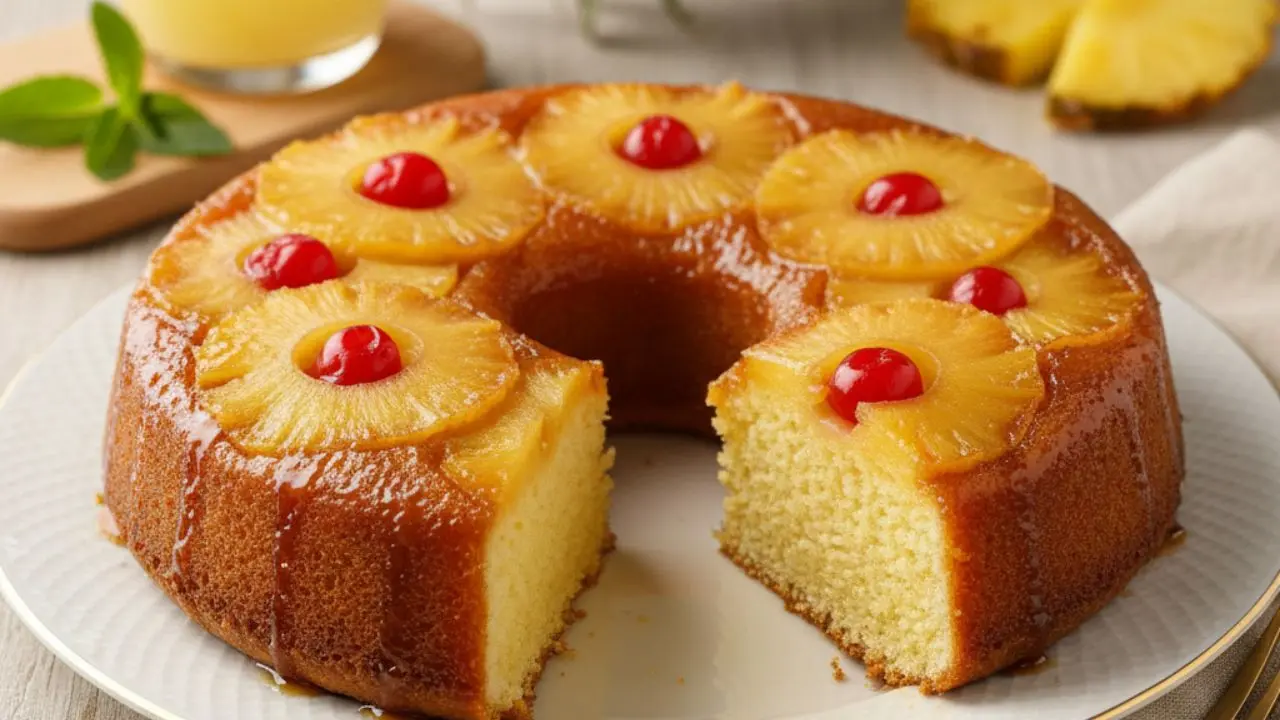 Bolo de Abacaxi Caramelizado