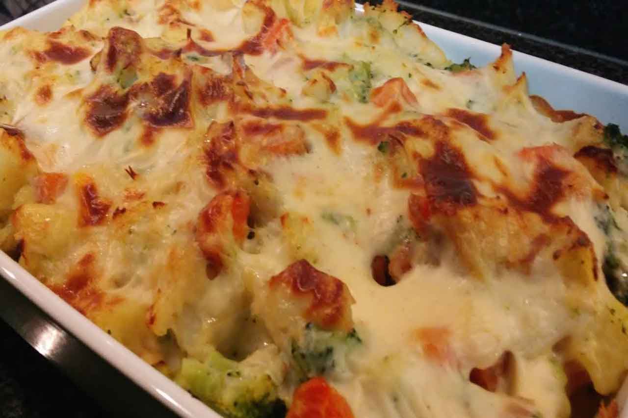 Receita de bacalhau com legumes no forno para o Natal